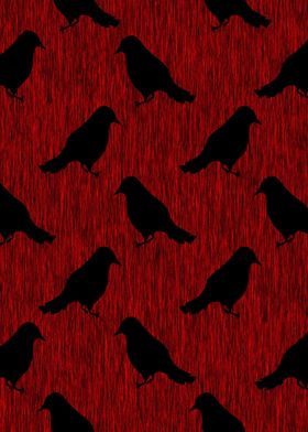 Ravens On Red