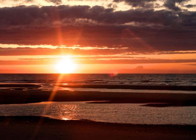 Sunset at beach