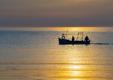 Fishermen at sunrise