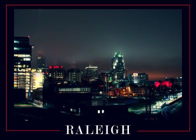 Raleigh Skyline at Night