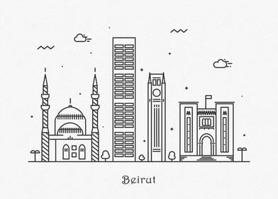 Beirut City Skyline