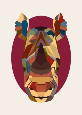 Rhinoceros colorful
