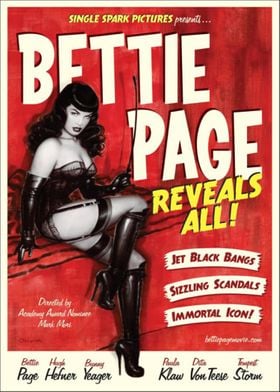 Bettie Page Vintage Poster