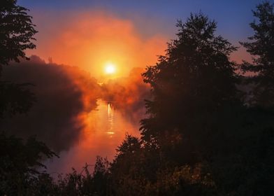 Seim river in Ukraine