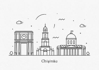 Chisinau City Skyline