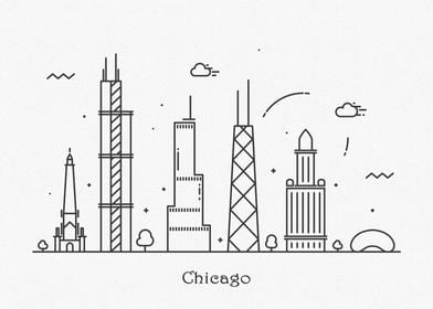 Chicago City Skyline