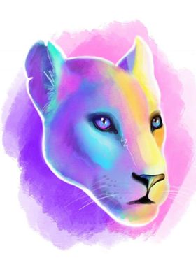 Watercolour Lioness