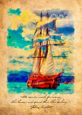 Vintage sailing ship