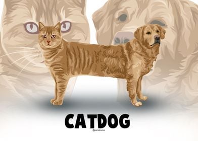 Cat Dog Illustration