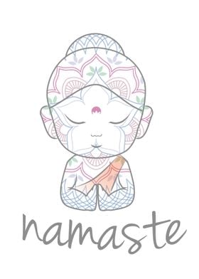 Cute Buddha saying Namaste