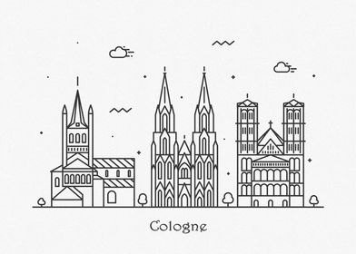 Cologne City Skyline