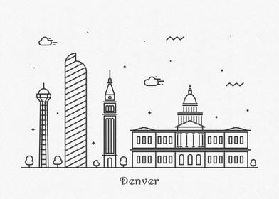 Denver City Skyline