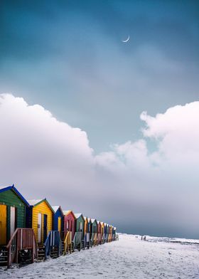 Colored house on the beach
