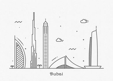 Dubai City Skyline