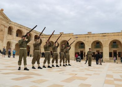 Soldiers at Manoel Island 