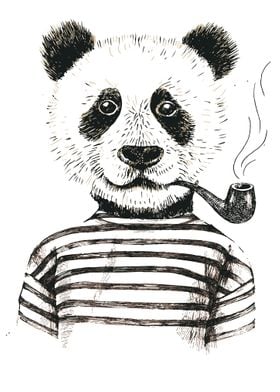 Panda with a cigar