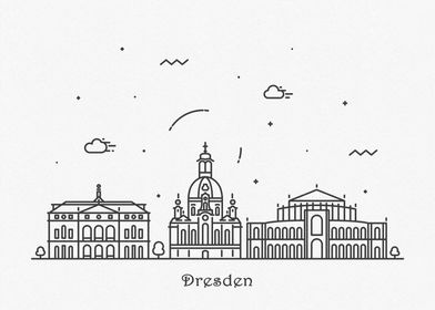 Dresden City Skyline