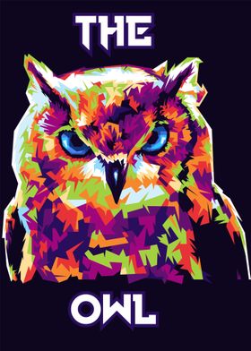 illustration pop art owl