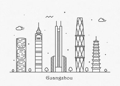 Guangzhou City Skyline