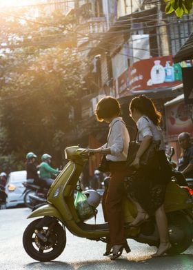 vietnamese girls on bike