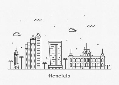 Honolulu City Skyline