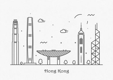 Hong Kong City Skyline