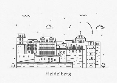 Heidelberg City Skyline