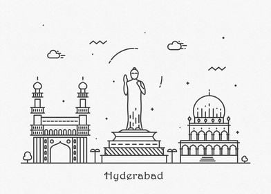 Hyderabad City Skyline