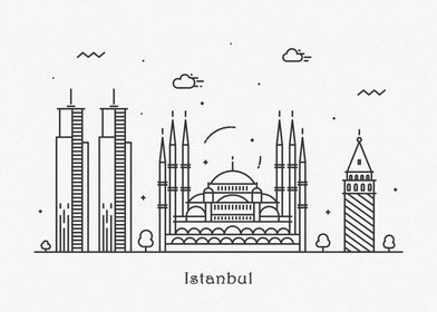 Istanbul City Skyline