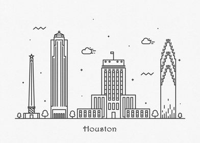 Houston City Skyline