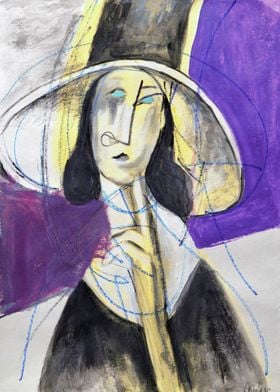 Woman with hat