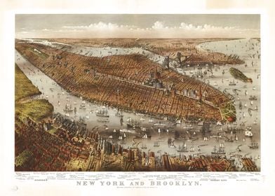 New York and Brooklyn 1875