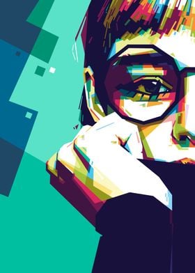Girl with glass WPAP