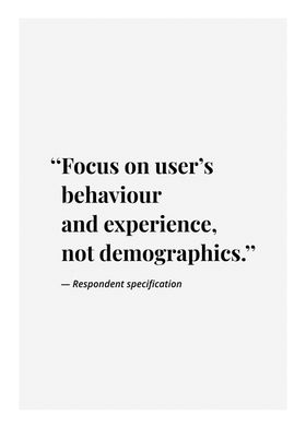 UX Focus on behaviour