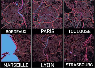 French Cities Maps