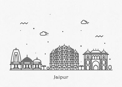 Jaipur City Skyline