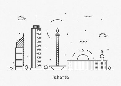 Jakarta City Skyline