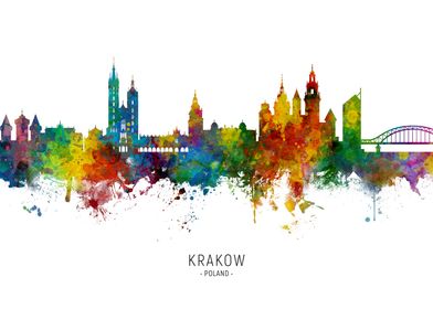 Krakow Poland Skyline