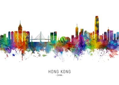 Hong Kong China Skyline