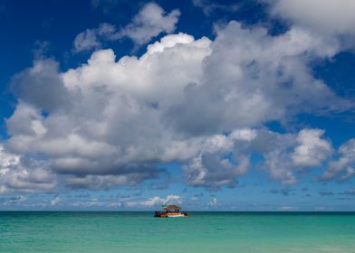 Caribbean floating bar