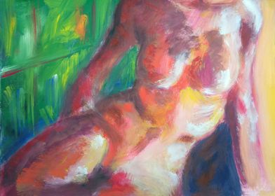 Expressionist woman body