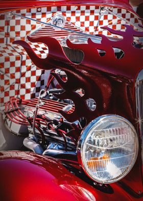 Vintage HotRod Red Car