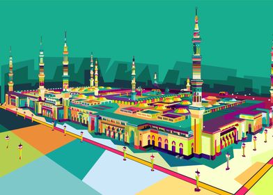 Nabawi Mosque In PopArt