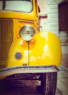 Vintage Yellow Car