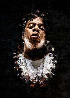 Jay Z Splatter Painting