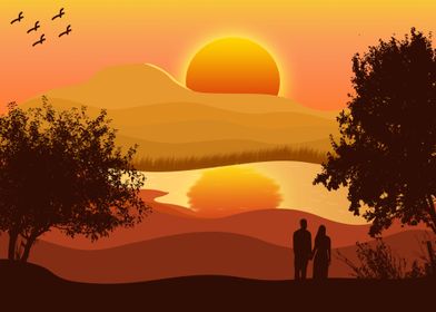 Sunset Mountain Romance