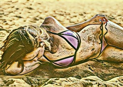 Woman on a Sand