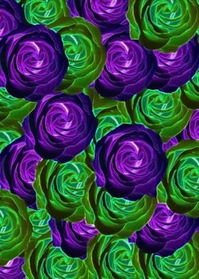 purple rose pattern