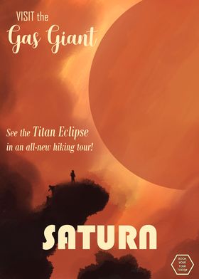 Saturn Travel Poster
