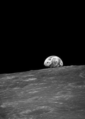 Earthrise Black and White